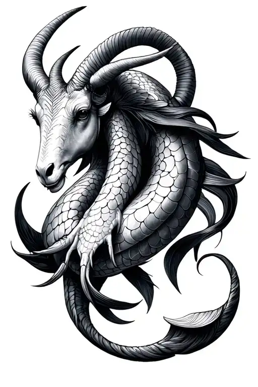 Cancer, libra, capricorn and pisces combined together tattoo design idea