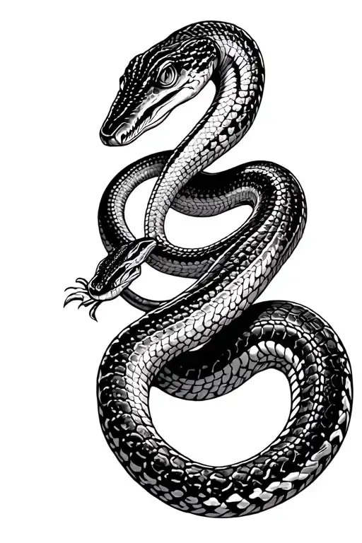 american rattlesnake coming tattoo design idea