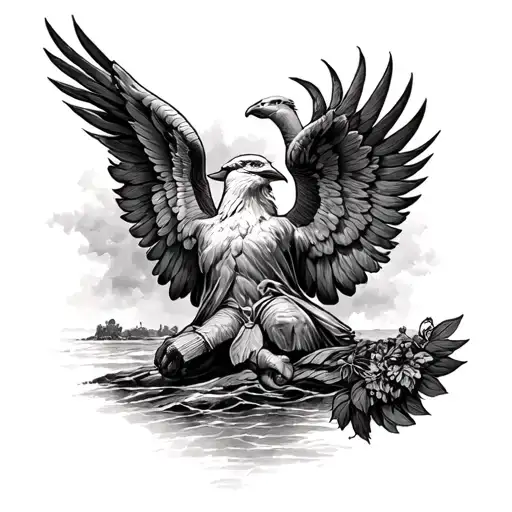 Freedom and homeland tattoo design idea