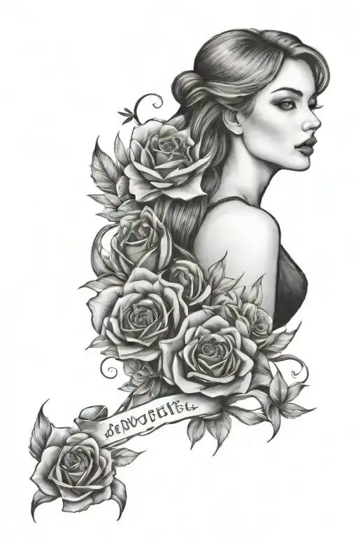 daughter always and forever tattoo design idea