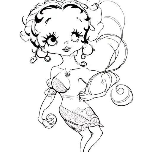 betty boop tattoo design idea