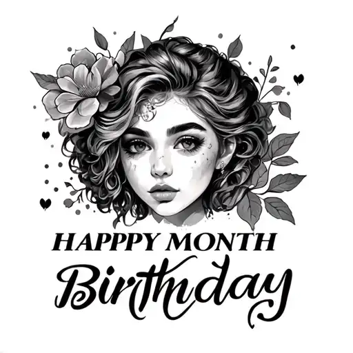 Birthday Month tattoo design idea