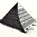 Put pyramid upside down on your throat with hieroglyph of the Anubis pectorals on the left and Osiris on the right tattoo design idea
