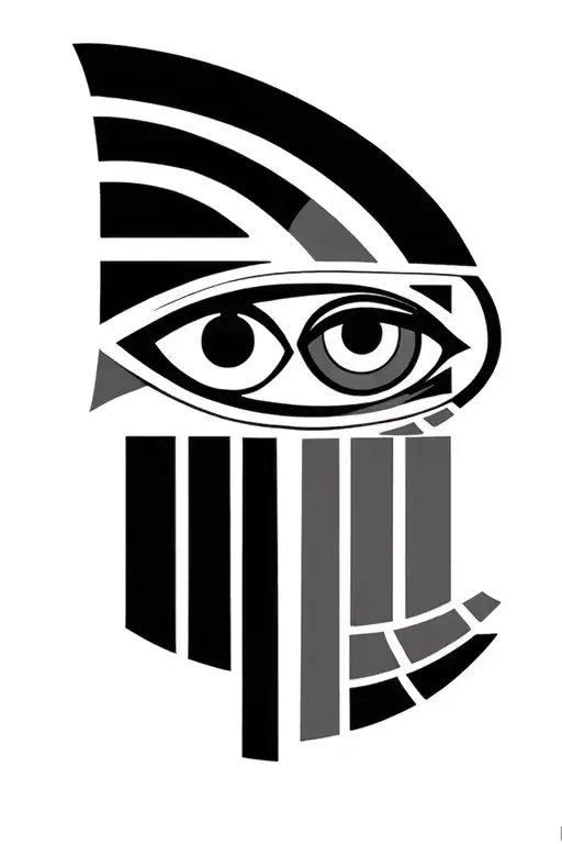 eye of horus and eye of rah Egyptian god tattoo design idea