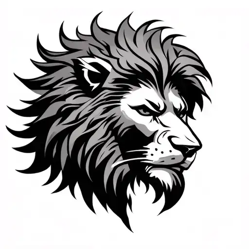 scottish warrior wearing lion head tattoo design idea