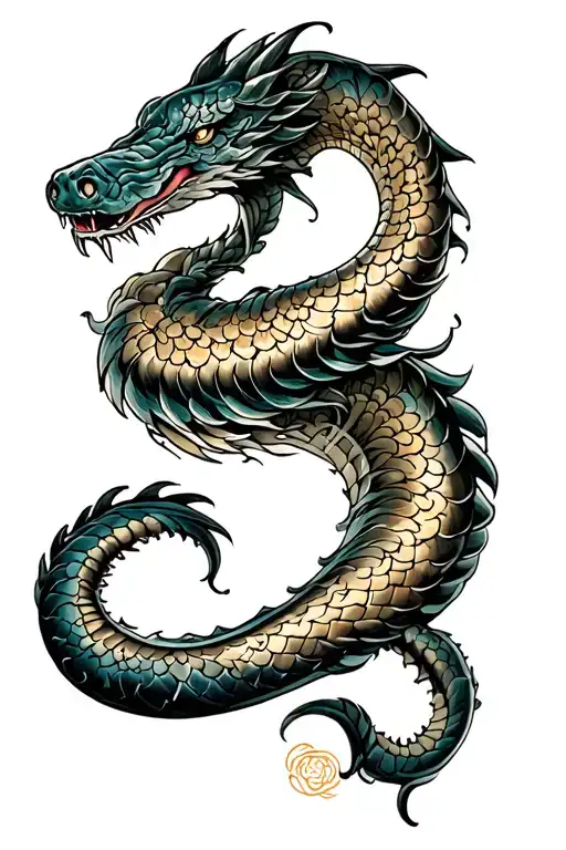 Leviathan tattoo design idea