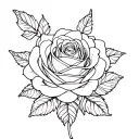 BUTTERFLY ROSE tattoo design idea