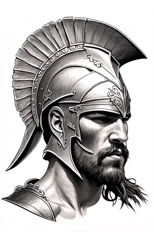 Spartan warrior tattoo design idea