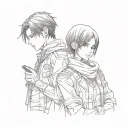 Levi Ackerman and Mikasa Ackerman tattoo design idea