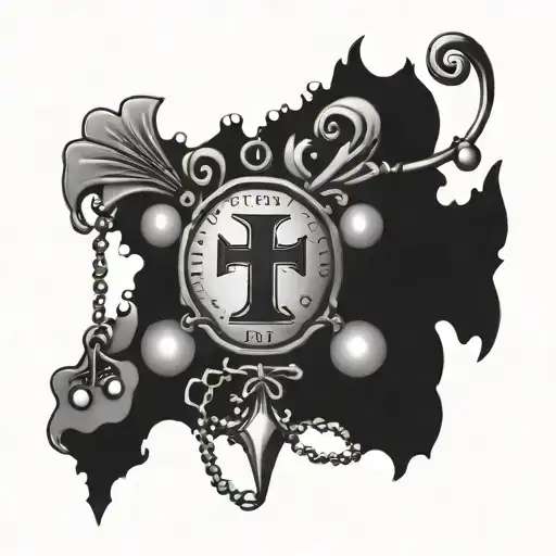 John 13:7 verse tattoo design incorporating rosary tattoo design idea