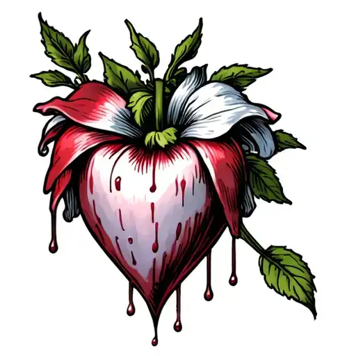 Bleeding Heart Flower tattoo design idea