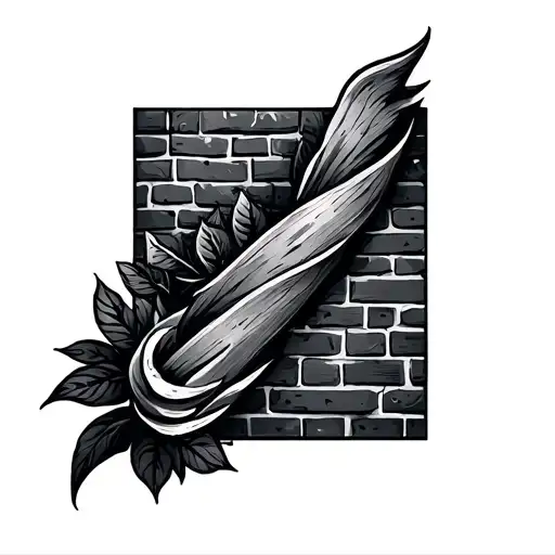 brick tattoo design idea