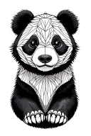 Panda bear cub tattoo design idea