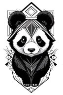 Panda bear cub tattoo design idea