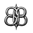 Greek Alpha and Omega symbols combined together tattoo design idea