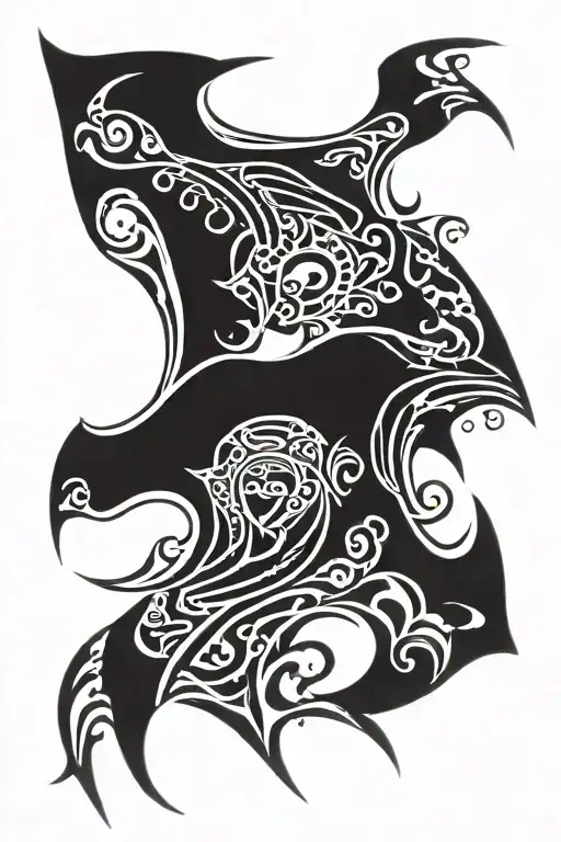 manta ray tattoo design idea