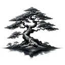 bonzai tree tattoo design idea