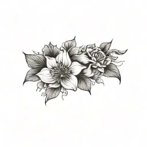 Coverup Floral tattoo design idea
