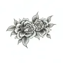 Coverup Floral tattoo design idea