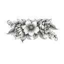 Coverup Floral tattoo design idea