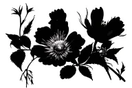 wildflower sleeve tattoo design idea