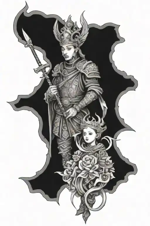 protector of his family tattoo design idea