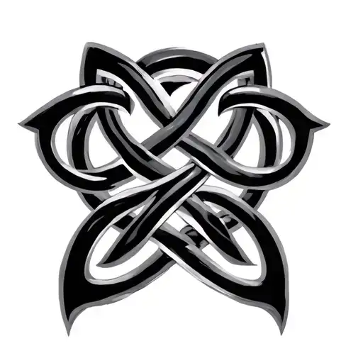 Celtic Father Daughter Knot tattoo design idea