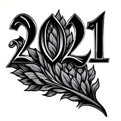 2021 Roman Numerals tattoo design idea