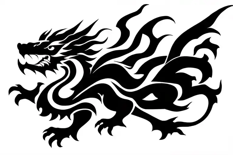 dragon leo tattoo design idea