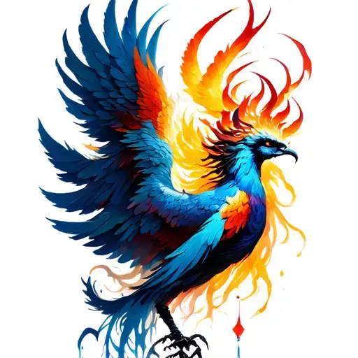 woman phoenix scorpio tattoo design idea