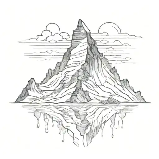 matterhorn mountain peak tattoo design idea