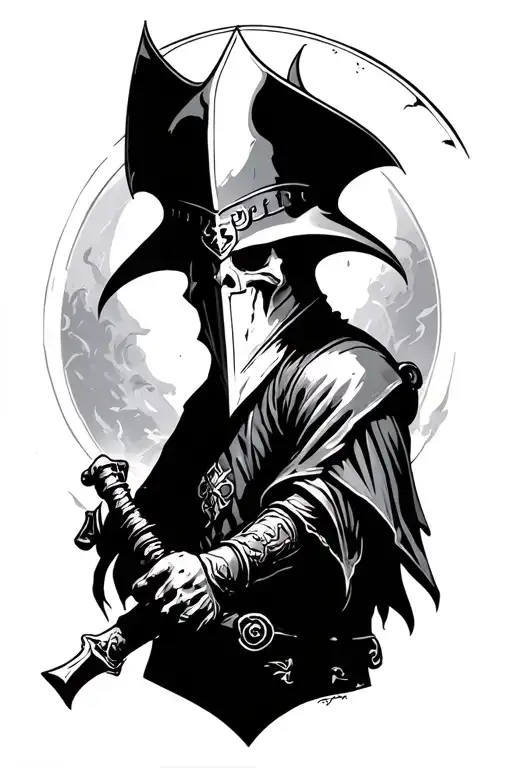 an executioner tattoo design idea