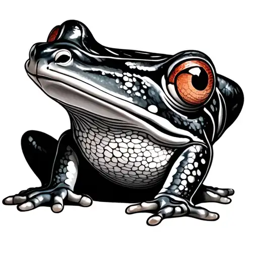Traditional Japanese Frog tattoo design idea