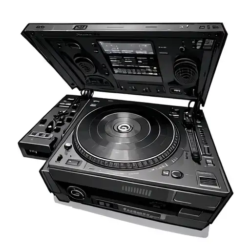 DJ equipment CDJ tattoo design idea