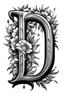 tattoo which covers an existing letter d tattoo design tattoo design idea