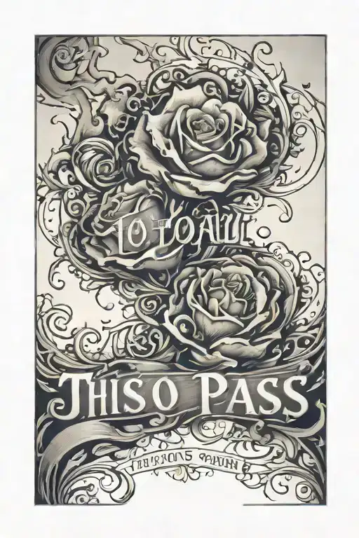 thunther with quote "this too shall pass" tattoo design idea