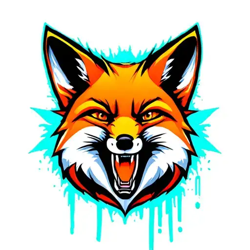Fox Face tattoo design idea