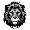 Lion With Scars On Face tattoo design idea