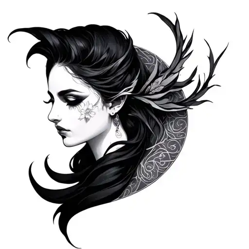 Nyx Goddess tattoo design idea