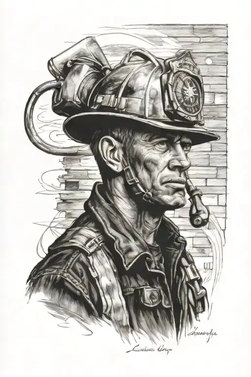 Firefighter,Axeman 1945-2007 With the name Stanley Gilpin   tattoo design idea
