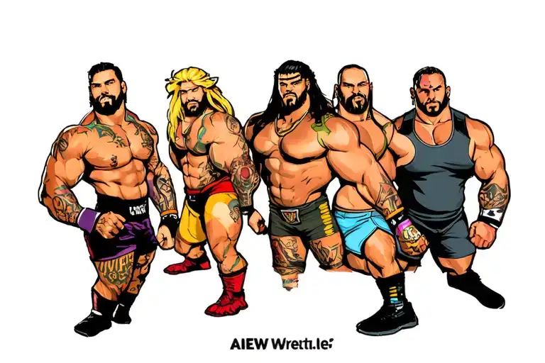 AEW Wrestlers tattoo design idea