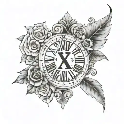 4 of 9 in roman numerals tattoo design idea