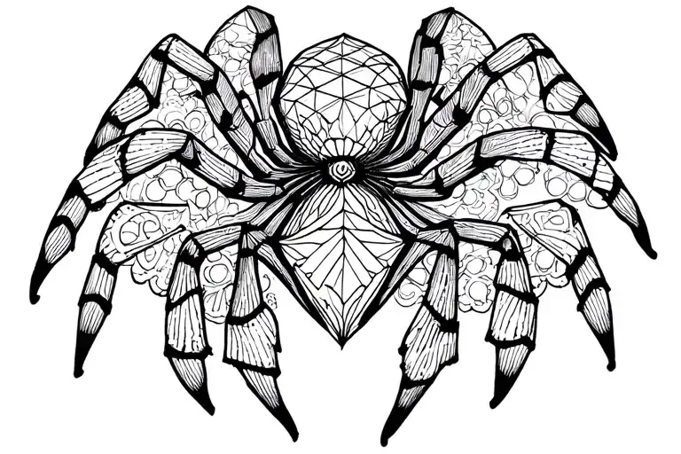 spider with lace like patterns tattoo design idea
