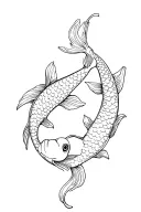 koi fish tattoo design idea