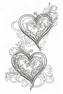2 heart shaped lockets tattoo design idea