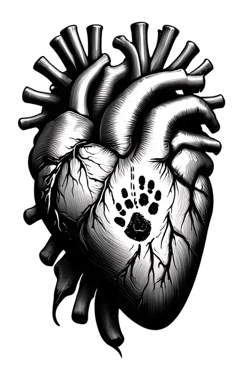 heart with thumb prints inside it 224 incorporated into the design tattoo design idea