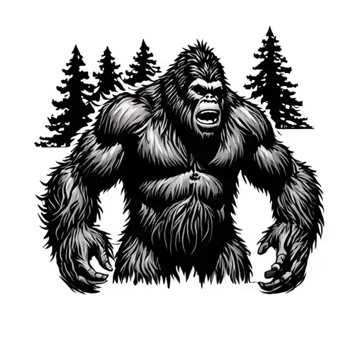 Bigfoot tattoo design idea