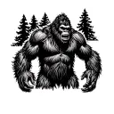 Bigfoot tattoo design idea