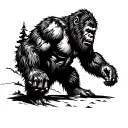 Bigfoot tattoo design idea