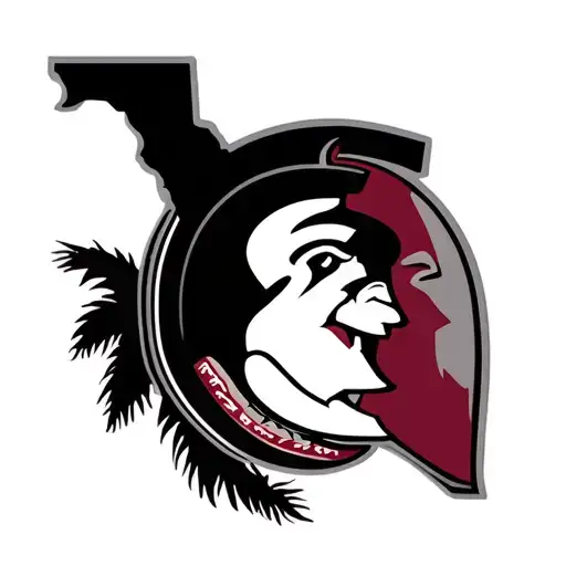 Florida state outline tattoo design idea